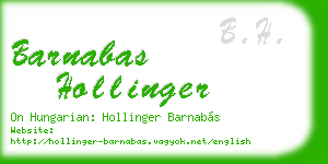 barnabas hollinger business card
